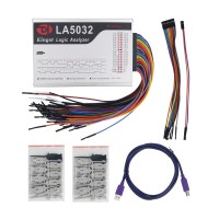 USB Logic Analyzer Portable Logic Analyzer Kit 32 Channels 500MHz Sample Rate 80MHz Bandwidth LA5032