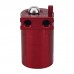 Baffled Oil Catch Can Reservoir Tank Kit 240ml With Breather Filter Engine Air Oil Separator Dual Cylinder-Red