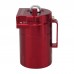 Baffled Oil Catch Can Reservoir Tank Kit 240ml With Breather Filter Engine Air Oil Separator Dual Cylinder-Red