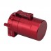 Baffled Oil Catch Can Reservoir Tank Kit 240ml With Breather Filter Engine Air Oil Separator Dual Cylinder-Red