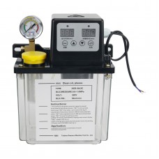 2L 220V Automatic Lubrication Pump Dual Display & Pressure Gauge for CNC Machines & Oil Pump Lathes