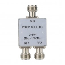 5MHz-1000MHz Wide Band RF Power Splitter 1 to 2 Low Insertion Loss Power Divider with N-type Connector