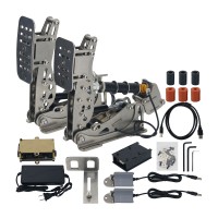 OKRACING GT1 PRO SIM Racing Pedals 2 Pedal Set (Throttle + Brake) + Force Feedback + Throttle Baffle