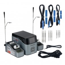 AiXun T420D 200W Dual Channel Soldering Station Solder Station with T210 T115 T245 Handles & 9 Tips