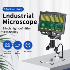 G1600 12MP 1-1600X Plug-in Type Microscope Digital Microscope with 9" LCD and LED Lights for Repairs