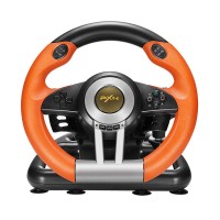 PXN-V3 Pro Orange Game Racing Steering Wheel Compatible with PC/PS3/4/CBOC ONE/Switch Racing Games