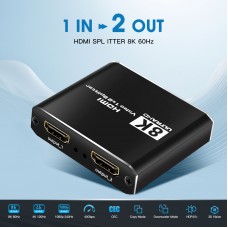 NK-H12 HDMI2.1 8K Splitter 1 to 2 HDMI-compatible Distributor for PS3/4/5/TV Box/Computer/XBOX/DVD Player