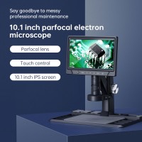 318C 12MP 1600X Digital Microscope Camera with Parfocal Lens & 10.1" IPS Screen for Touch Control