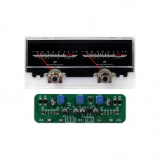 JP-115 Double Pointer VU Level Meter with LED Backlight Board and Driver Board AC/DC5-12V Power Supply