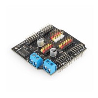 I2C Motor Drive Board 4-Channel Servo Motor Driving Module with Curved Pin Header for 4WD Mecanum Wheel Chassis