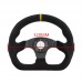 Yellow Ring Automobile Modification RC Velour Leather 13-inch 320mm D-Type Flat Racing Drift Steering Wheel