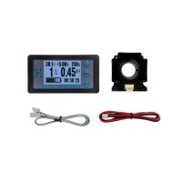 VAH9510 High Precision Coulometer with 100A Hall Sensor 12864 LCD Voltmeter Ammeter Battery Capacity Monitor