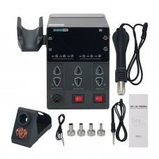 SUGON 2 In 1 Dual Display Soldering Station with 202 Hot Air Gun Soldering Iron Constant Temperature Soldering Machine