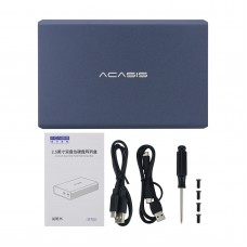 Acasis EC-7252 2.5" Hard Drive Case 2 Bay HDD Enclosure w/ 4 RAID Modes for 12TB & 2.5" SATA HHD SSD