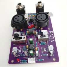 Dual Channel Stereo Balanced Input Gain BTL Bridging HiFi Preamplifier Board with 2068D Operational Amplifier