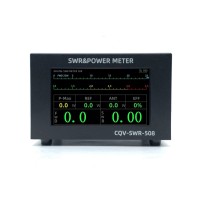 CQV-SWR-508 200W 1.8-54MHz Digital SWR & Power Meter 4.3-inch IPS Color Screen Standing Wave Meter for Ham Radio