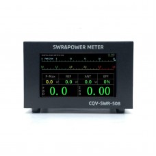 CQV-SWR-508 200W 1.8-54MHz Digital SWR & Power Meter 4.3-inch IPS Color Screen Standing Wave Meter for Ham Radio