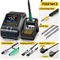 FNIRSI DWS-200-F210 Advanced Version Smart Constant Temperature Soldering Station 2.8-inch TFT Display with 3 Soldering Tips