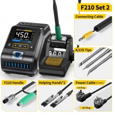 FNIRSI DWS-200-F210 Advanced Version Smart Constant Temperature Soldering Station 2.8-inch TFT Display with 3 Soldering Tips