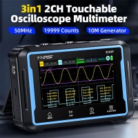 FNIRSI-2C53P 3-IN-1 2-Channel 50MHz Handheld Touchable Digital Oscilloscope Multimeter Signal Generator