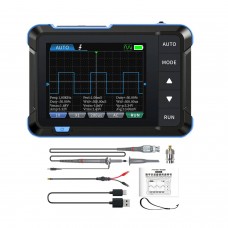 FNIRSI DSO153 Advanced Version Portable 2-IN-1 1MHz Bandwidth Digital Oscilloscope Signal Generator with P6100 Probe + Adapter