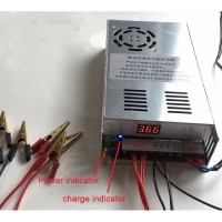 220V Lithium Battery Cell Balanced Charger + 4 Pair of Wires Fixed 35A 2.70-4.85V Adjustable with Charging Indicator