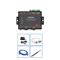 2 Ports WiFi Serial Server RS232/485/422 to WiFi/Ethernet Support for Modbus Gateways with HF2221A Rubber Rod Antenna