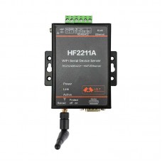 HF2211A Single Port WiFi Serial Server RS485/232/422 to WiFi/Ethernet Communication Module with Rubber Rod Antenna