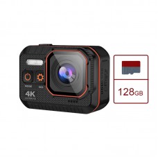 4K 60FPS HD Portable Motion Camera 30m Waterproof Sports Camera 170-degree Wide Angle Vlog Camera with 128GB Memory Card