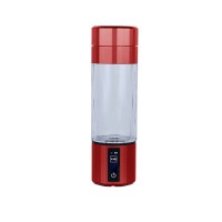 QS08 230ML Hydrogen Rich Water Cup Hydrogen Water Bottle Red w/ Display & Membrane-coated Electrode