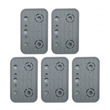 5pcs Top Suction Plates Rubber Suction Pad (125mmx75mmx17mm with Large Hole) for Vacuum Blocks