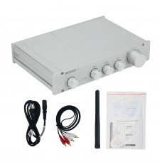 BRZHIFI L1B Frosted Silvery Pure Class A 2.0/2.1 Channel HiFi Audio Power Amplifier Bluetooth5.0 Input