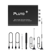 PLUTO+ 70MHz-6GHz SDR Transceiver SDR Radio with 4 Antennas for Gigabit Ethernet Micro SD Card