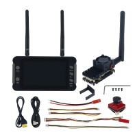 5.8G 2000mW Wireless Video Transmission System FPV TX RX 4.3" IPS Screen Set with DVR 1200TVL Camera