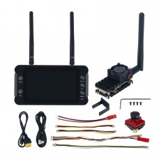 5.8G 2000mW Wireless Video Transmission System FPV TX RX 4.3" IPS Screen Set with DVR 1200TVL Camera