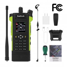 HAMGEEK APX-8000 12W Dual Band Radio VHF UHF Walkie Talkie Duplex Working Mode (Green) with Earphone