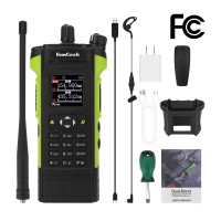 HAMGEEK APX-8000 12W VHF UHF Walkie Talkie Dual Band Radio (Green) w/ Programming Cable + Earphone