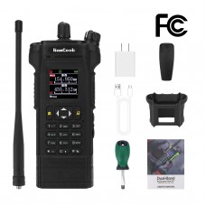 HAMGEEK APX-8000 12W Dual Band Radio VHF UHF Walkie Talkie (Black) w/ Dual PTT Duplex Working Mode