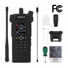 HAMGEEK APX-8000 12W VHF UHF Walkie Talkie Dual Band Radio (Black) Duplex Mode + Programming Cable