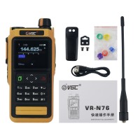 Ginkgo Yellow VR-N76 Portable Handheld Walkie Talkie UV Dualband IP67 Waterproof Outdoor Radio Bluetooth GPS Positioning