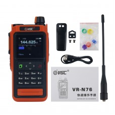 Orange VR-N76 Portable Handheld Walkie Talkie UV Dualband IP67 Waterproof Outdoor Radio Bluetooth GPS Positioning