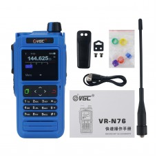 Blue VR-N76 Portable Handheld Walkie Talkie UV Dualband IP67 Waterproof Outdoor Radio Bluetooth GPS Positioning