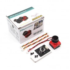 Red 19MM FPV Camera 1800TVL 1/1.8” Straight Sensor 2.1mm Lens Wide Voltage FPV Racing Drone Camera