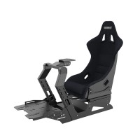 CONSPIT GT-Lite Black Sim Racing Simulator Cockpit with Simulation Seat (without Vibration Module)