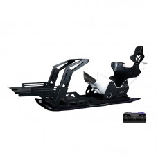 CONSPIT FP-Lite Racing Simulator Cockpit Stand (with Vibration Module) + White Seat + Headrest