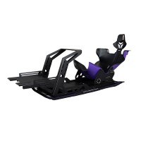 CONSPIT FP-Lite Racing Simulator Cockpit Stand (without Vibration Module) + Purple Seat + Headrest