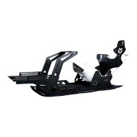 CONSPIT FP-Lite Racing Simulator Cockpit Stand (without Vibration Module) + White Seat + Headrest