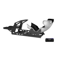 CONSPIT FP-Lite Sim Racing Simulator Cockpit Stand (with Vibration Module) + F1 White Seat