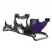 CONSPIT FP-Pro White Formula Racing Rig Sim Racing Cockpit + F1 Purple Seat for Fanatec Logitech