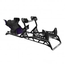 CONSPIT FP-Pro White Formula Racing Rig Sim Racing Cockpit + F1 Purple Seat for Fanatec Logitech